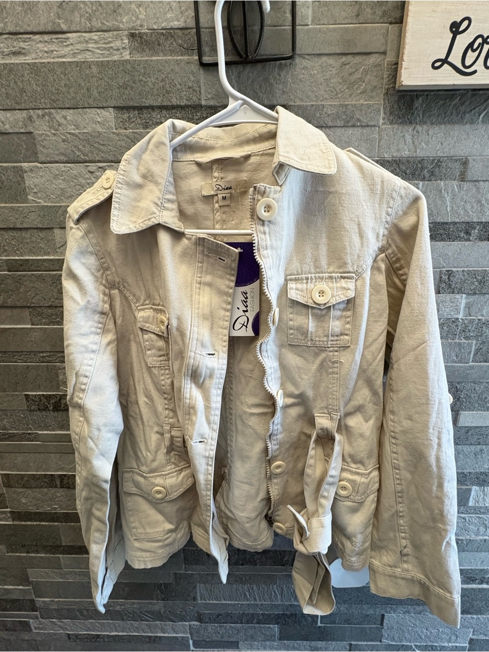 DiaaCream Military-Style Field Jacket